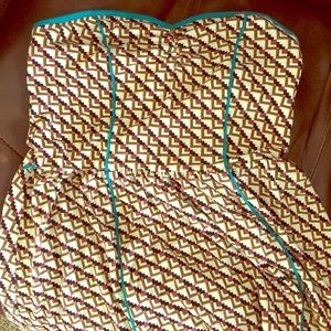 🌻Xhilaration Geometric Strapless Sweetheart Dress